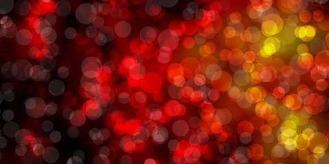 Light Red, Yellow vector background with circles. Modern abstract illustration with colorful circle shapes. Pattern for websites, landing pages.