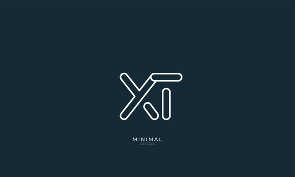 Alphabet letter icon logo XT