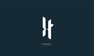 Alphabet letter icon logo XT