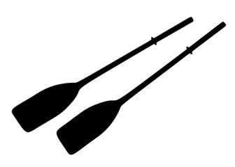 Boat oars. Vector image.