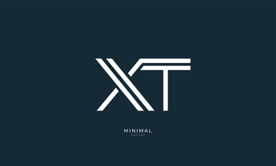 Alphabet letter icon logo XT