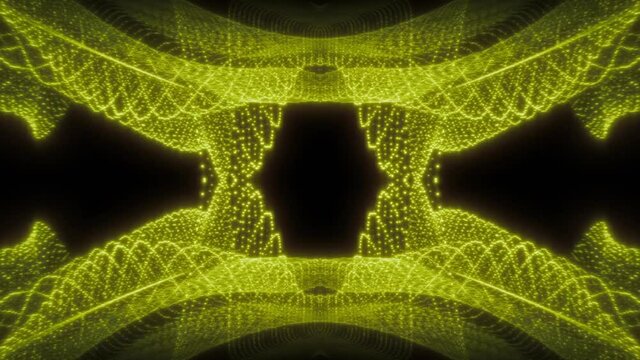 Audio Visual Caleidoscopic Background With Psychedelic Pattern