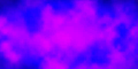 Light Purple, Pink vector template with sky, clouds. Abstract colorful clouds on gradient illustration. Template for landing pages.