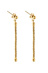Fototapeta na wymiar Gold earrings isolated