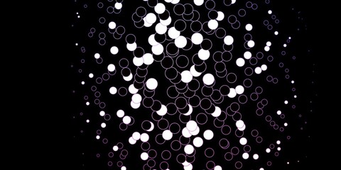 Dark Purple, Pink vector pattern with spheres. Abstract illustration with colorful spots in nature style. Pattern for business ads.