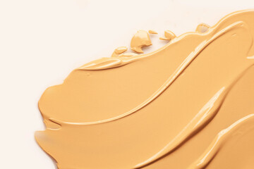 Make up foundation drop smudge texture white isolated background