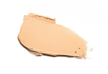 Make up thick foundation concealer smudge texture white isolated background