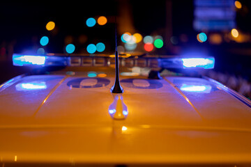 police car in the city of madrid