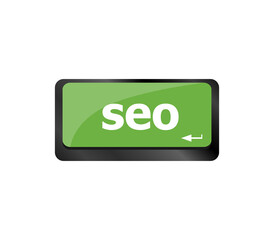 SEO button on the keyboard. Business concept