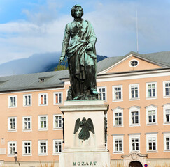 Fototapeta na wymiar Architecture of the historic city of Salzburg, Salzburger Land, Austria