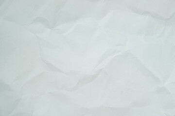 Texture of white recycle crumpled paper, copy space for text.