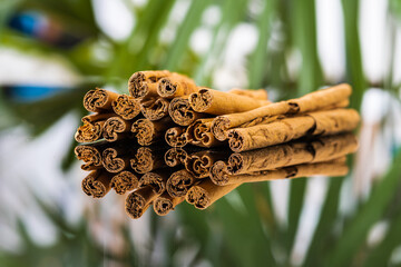 Cinnamon rolls reflecting on a crystal table