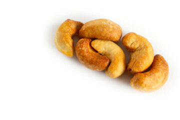 cashew nuts isolated on white background