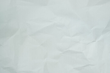 Texture of white recycle crumpled paper, copy space for text.
