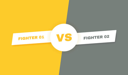 Modern versus battle background. Vs battle headline. Competitions between contestants, fighters or teams. Vector illustration