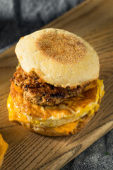 Homemade Breakfast Sausage Patty Sandwich