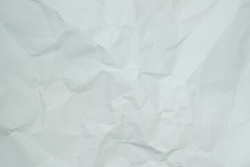 Texture of white recycle crumpled paper, copy space for text.
