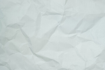 Texture of white recycle crumpled paper, copy space for text.