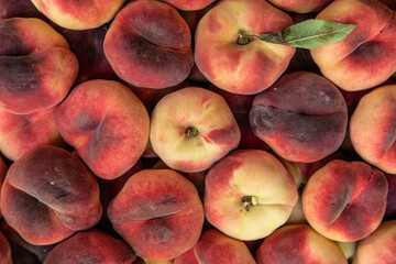 Ripe, bright peach close up.