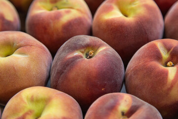 Ripe, bright peach close up.