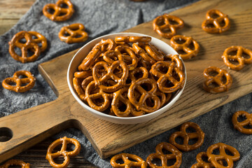 Fototapeta premium Salty Crunchy Pretzel Crackers