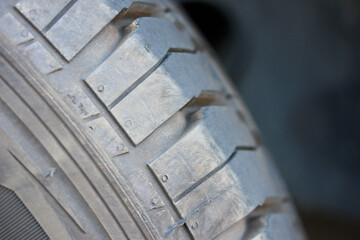Close up of a 4WD tire