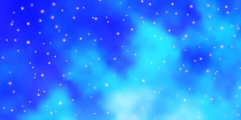 Light BLUE vector layout with bright stars. Modern geometric abstract illustration with stars. Pattern for websites, landing pages.
