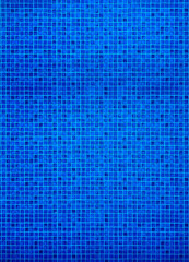 Top view, Swimming pool with blue tile surface