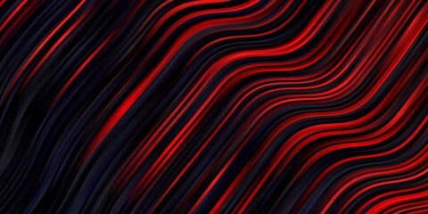 Dark Red vector backdrop with curves. Bright illustration with gradient circular arcs. Template for cellphones.