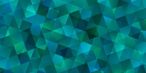 Light BLUE vector background with triangles, cubes.