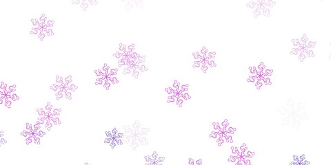 Light purple, pink vector natural artwork with flowers.