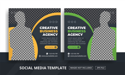 Square Banner for Social Media Post Themed Creative Business Agency