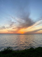 sunset over the sea