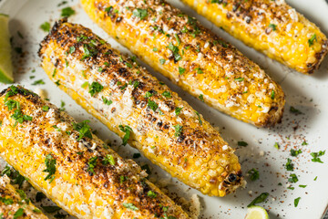 Homemade Spicy Elote Mexican Street Corn