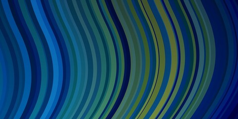 Light Blue, Green vector background with bows. Bright illustration with gradient circular arcs. Pattern for ads, commercials.