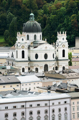 View of the historic city of Salzburg, Salzburger Land, Austria