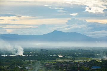 Fototapeta premium Sunset At Chiang Mai City Thailand.
