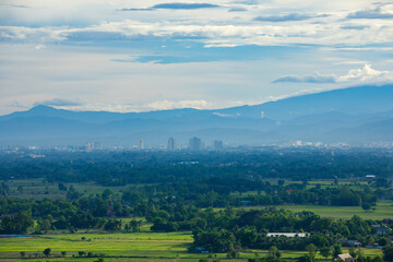 Sunset At Chiang Mai City Thailand.