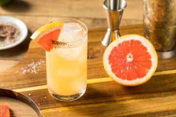 Refreshing Boozy Mezcal Spicy Paloma