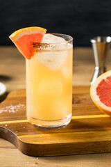 Refreshing Boozy Mezcal Spicy Paloma