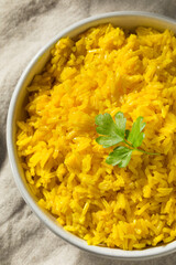 Homemade Steamed Turmeric Rice