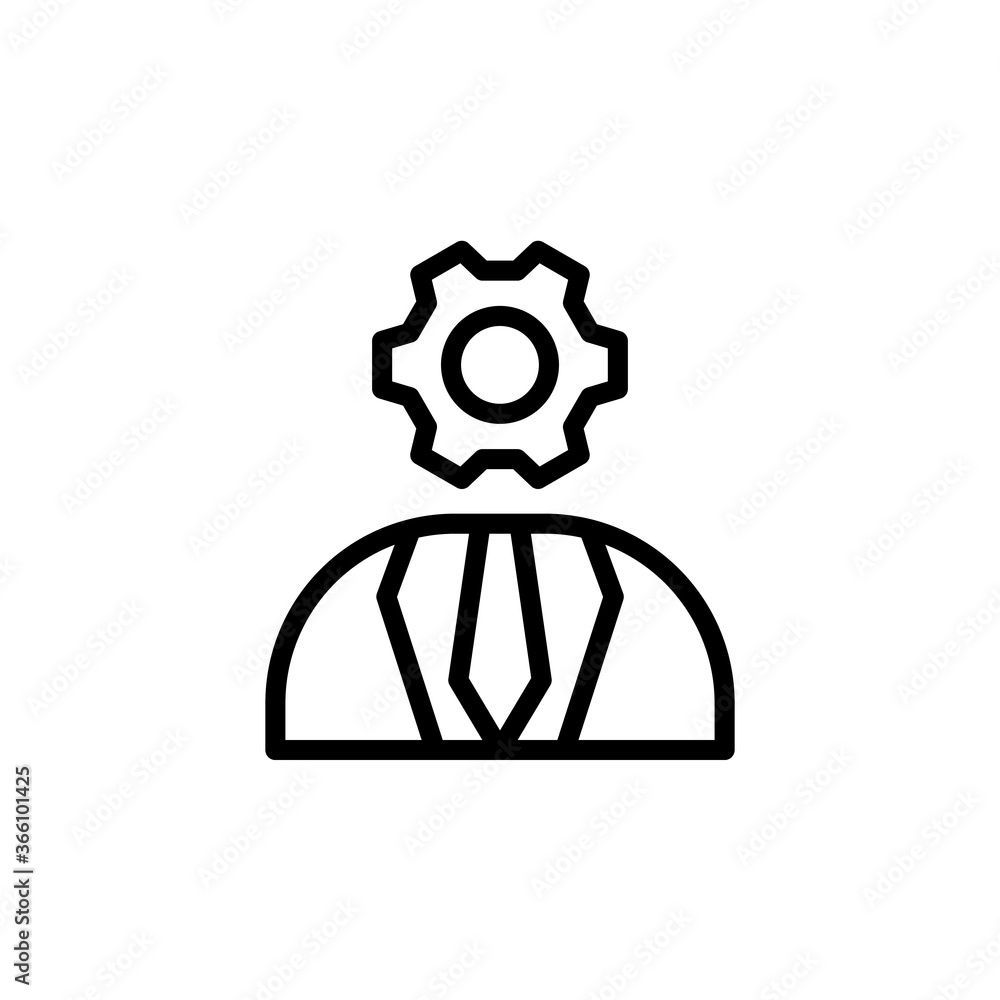Poster memory, gear, scientist icon. simple line, outline vector elements of knowledge icons for ui and ux,