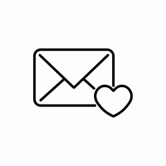 Outline mail love icon.Mail love vector illustration. Symbol for web and mobile