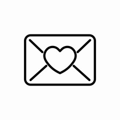Outline mail love icon.Mail love vector illustration. Symbol for web and mobile