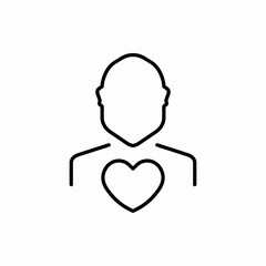 Outline man love icon.Man love vector illustration. Symbol for web and mobile