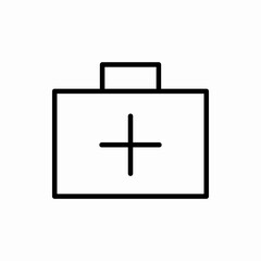 Fototapeta premium Outline medical aid box icon.Medical aid box vector illustration. Symbol for web and mobile