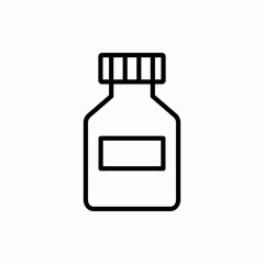 Outline medicine bottle icon.Medicine bottle vector illustration. Symbol for web and mobile