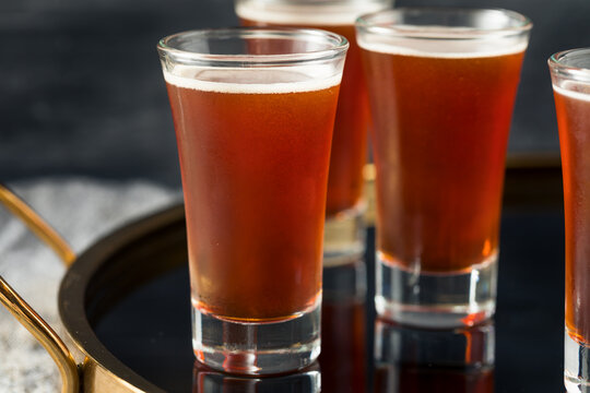 Boozy Refreshing Red Headed Shots