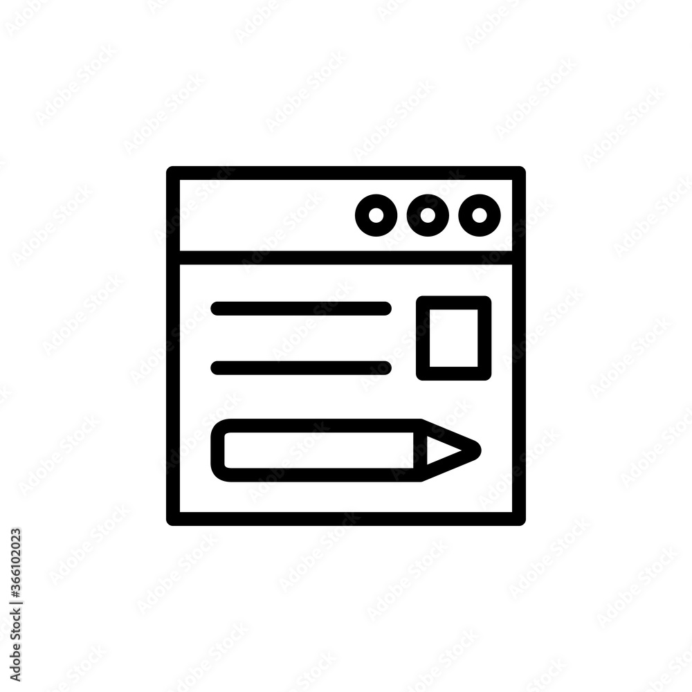 Poster browser, math icon. simple line, outline vector elements of knowledge icons for ui and ux, website o