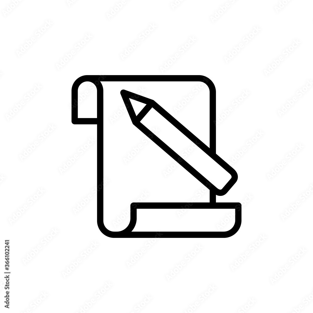 Poster diploma, pen icon. simple line, outline vector elements of knowledge icons for ui and ux, website or
